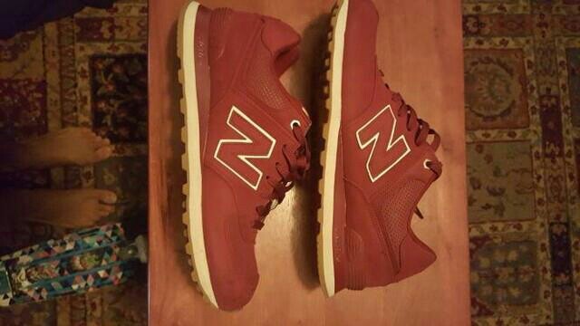 New Balance Men's 574 Outdoor Shoes Red New Balance 574 Men's 574 Balance Outdoor Shoes Red 671053