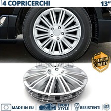 4 Copricerchi per Chevrolet Matiz 13'' Coppette Silver con 12 Razze MADE in EU