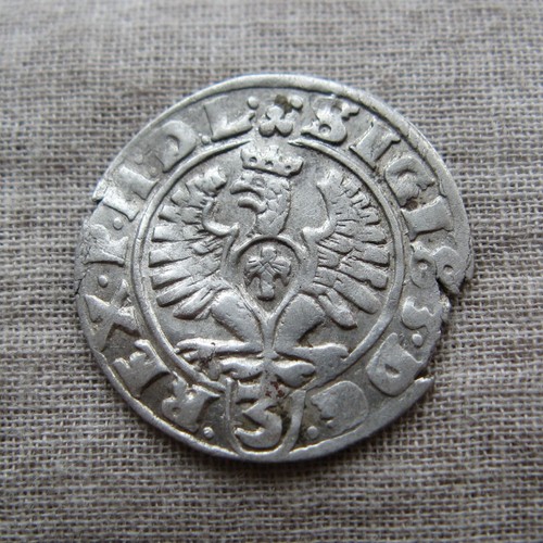 Poland, 3 Polker 1614 Bydgoszcz (Type With Eagle) Połtorak Old World Silver Coin - 第 1/5 張圖片