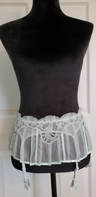 La Perla Lingerie Black Label Garter Stocking Suspender Belt Light Green Rare