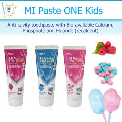 Dental MI Paste One Kids Anti-cavity toothpaste Rebuilds Enamel with Recaldent