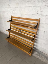 Libreria pensile anni '60 in legno di faggio