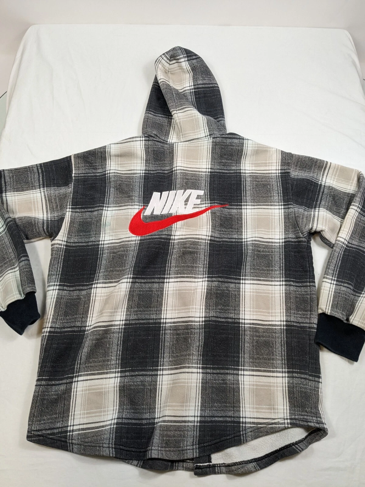 Pull Nike homme MOYEN plaid SUPREME boutonné sweat à capuche taille M défaut