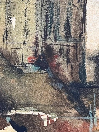 Paisaje pintado a mano paisaje costero Europa acuarela pintura paisaje urbano - Imagen 17 de 21