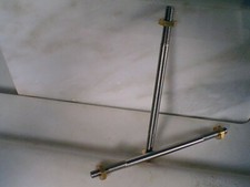 1/24 Aristocraft PR-20 2 1/2" PAIR of steel slot car axles w. brass jamnuts NOS