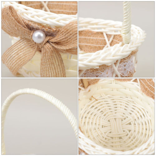 Flower Girl Basket Wedding Basket Wedding Flower Basket Elegant Flower Girl - Picture 3 of 12