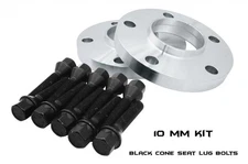 10mm BMW Wheel Spacers 5x120 72.56mm PAIR E36 E46 E87 E90 E91 M3 E60 BLACK BOLTS