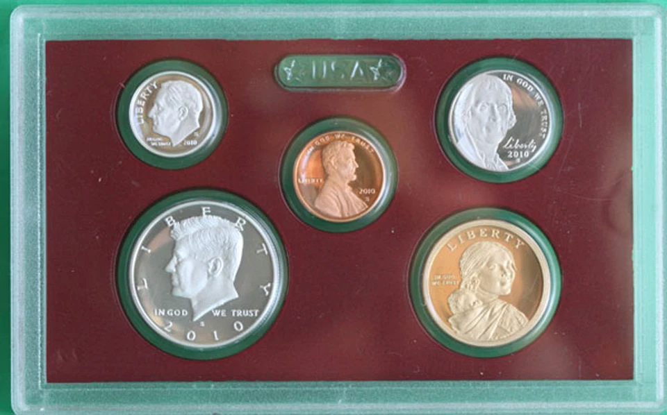 2010 S Annual SILVER 14 Coin Proof Set Box COA + ATB Park Quarters US Mint Issue - Image 2 of 4