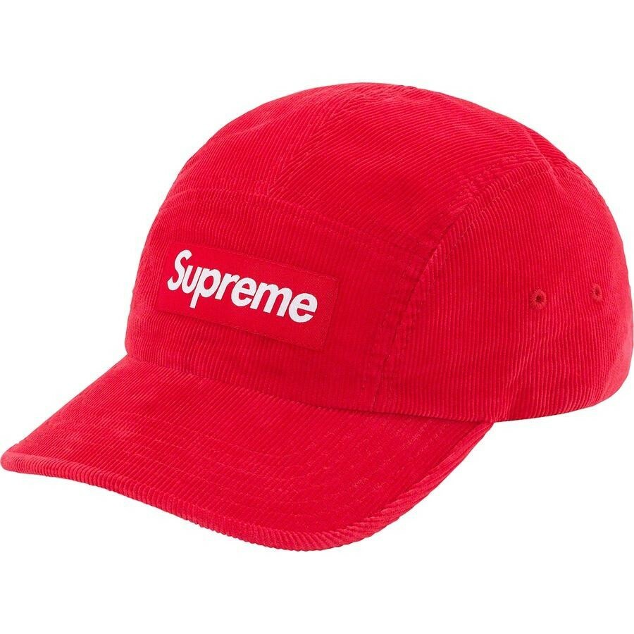 Supreme Fine Wale Corduroy Camp Cap Hat Red SS21 Supreme New York