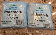 Secure Personal Care Products Underpads 23" X 36" 20 count =20 Pads  SP13150