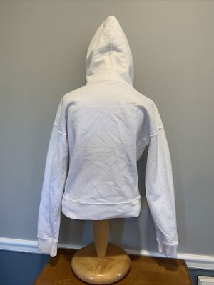 Champion Reverse Weave Hoodie W/ 1919 Patch XS White Multi Neon