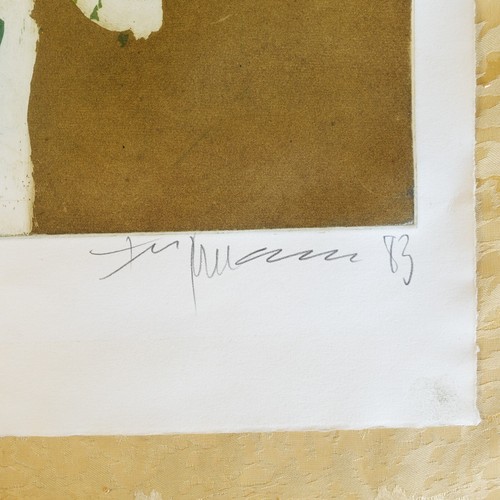 Andruck Radierung auf Papier Farbaquatinta Klaus Fussmann "Morgenstern" - Bild 3 von 4