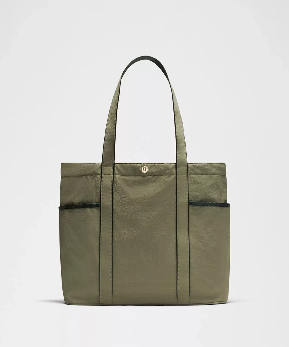 lululemon multi pocket tote bag Daily Multi-Pocket *Canvas in Natural/Black, One Si – lemon bunny And Even A Book Or Two Lululemon Daily Multi-Pocket Tote Bag