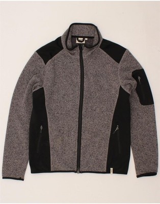HAKRO Mens Tracksuit Top Jacket Small Grey Colourblock Polyester BQ02