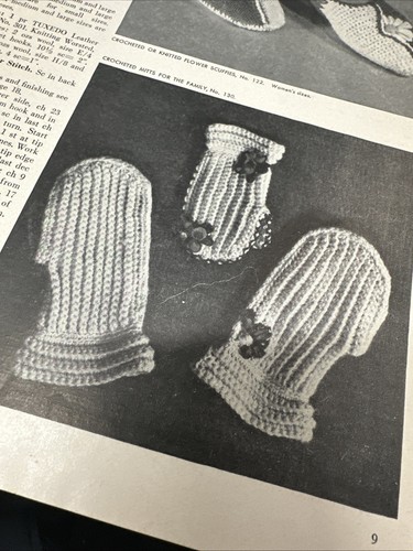 Tuxedo Slippers Mittens Vol 1 1940’s Patterns Knitting Knit Vintage Leather - Picture 13 of 24