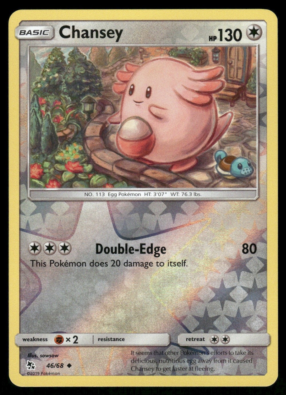 Chansey Reverse Holo Uncommon Hidden Fates 46/68 LP