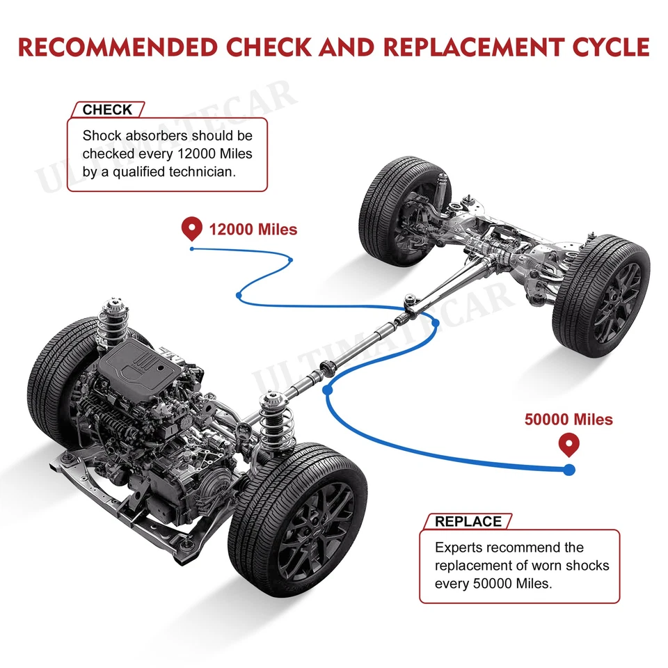 Pair Front Struts w/Coil Spring Assembly For 2012-2014 Hyundai Sonata Kia Optima Foto 3 de 4