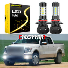 For 2004-2014 Ford F150 6000K white LED Fog Light Bulbs Combo 2x 9005 9145