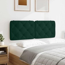 Vidaxl Cuscino Testiera Blu 120 Cm In Velluto - 4