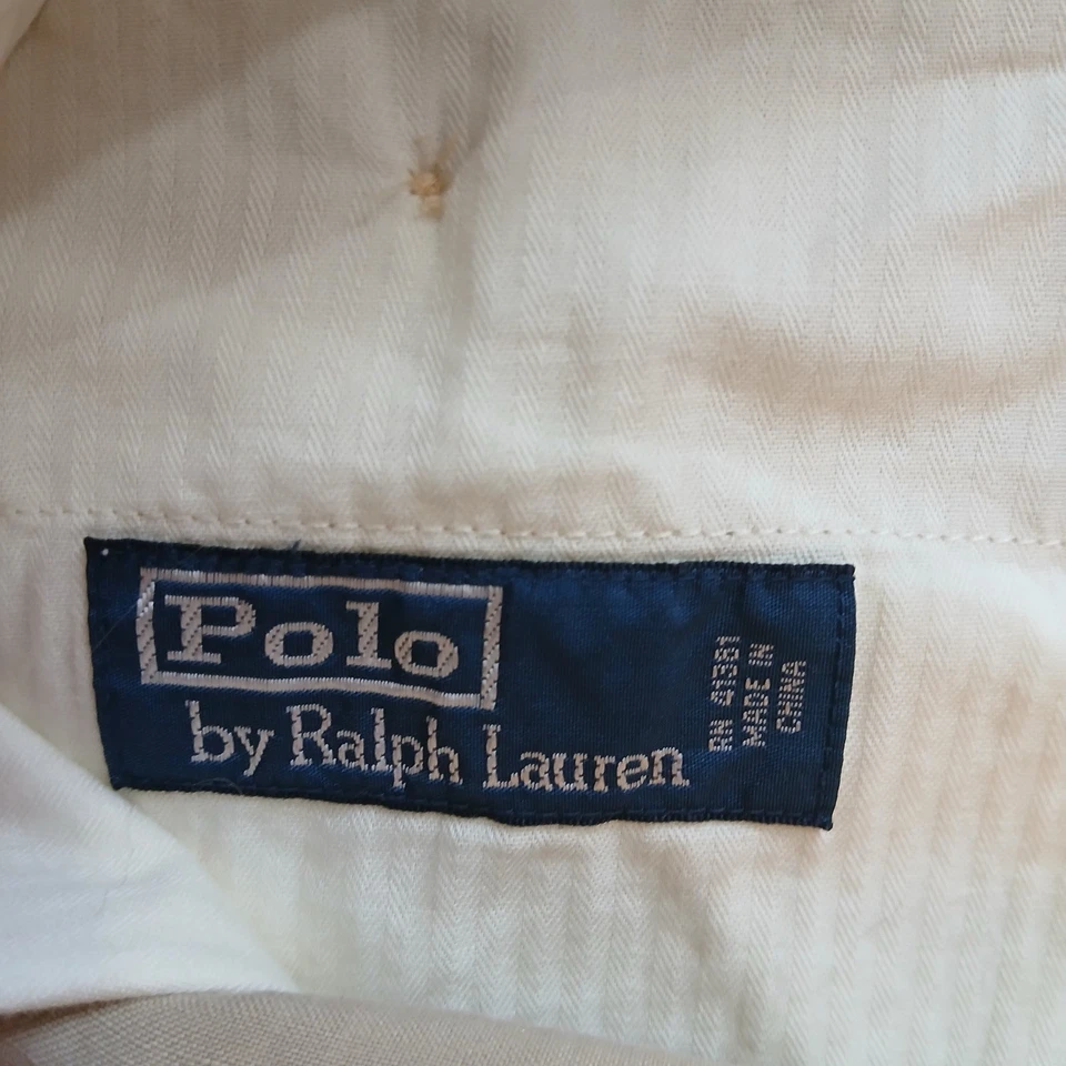 Pantalones Polo Ralph Lauren De Colección Para Hombre 36x30 Beige Lino Mezcla Seda Informales Y2K Foto 2 de 4