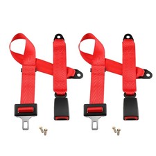 2 Punkt Sicherheitsgurt Rot mit Schraubbefestigung für Flugzeuge Luftfahrt