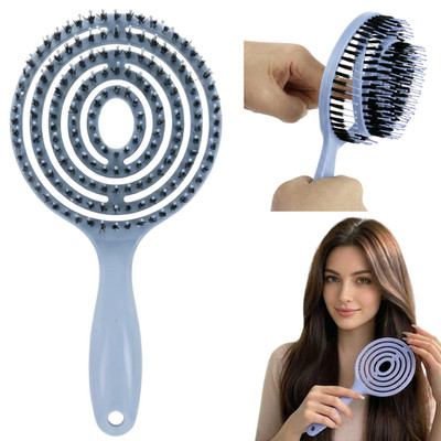 Roundi Friseurbürste zum Kämmen von nassem und trockenem langem Haar