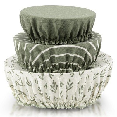 Beautiful Linen Cotton Blend Bowl Covers for Bread Proofing - Reusable Set of...