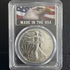 2016 $1 AMERICAN SILVER EAGLE FIRST STRIKE PCGS MS70 / MADE IN THE USA LABEL