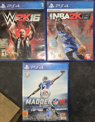 2K EA SPORTS WWE 2K16 NBA 2K15 Madden NFL 16 PS4 Sports Multiplayer Lot