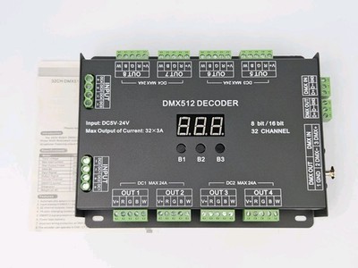 32 Channel 96A RGBW DMX 512 LED Decoder Controller DMX Dimmer DC5-24V RGBW 