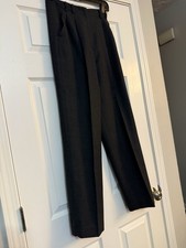 Kasper Womens Vintage Straight Leg Pants Size 4 Lined Pleated 100 Wool Career