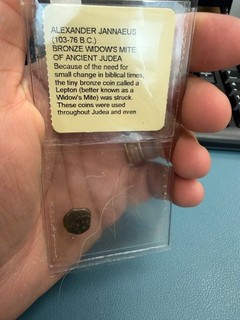 ALEXANDER JANNAEUS 103 76 A.C. ÁCARO VIUDAS DE BRONCE DE JUDEA ANTIGUA