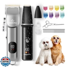 FuzzyFix Dog Grooming Kit, Dog Clippers for Grooming for Thick Curly Coats