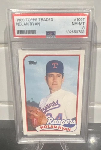 Topps 1989 Traded Nolan Ryan Texas Rangers #106T PSA 8 Baseball Card