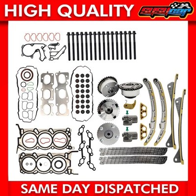 Timing Chain VVT Gears Kit +Head Gasket Bolts for 13-20 Kia Sorento Hyundai 3.3L