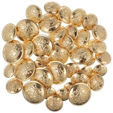 Durable Brass Metal Buttons Vintage Style for DIY Clothing Accessories 40Pcs