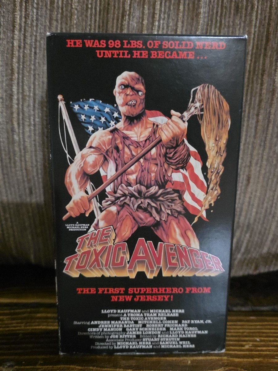 The Toxic Avenger VHS 1987 Video Rated R RARE Black Variant