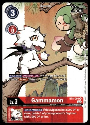 Gammamon BT8-008 Illustration Competition Pack Rare Digimon TCG 2022 NM