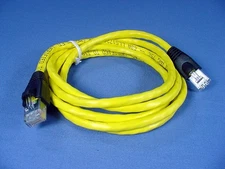 Leviton 5G455-5Y Yellow Cat5e 5ft Ethernet Cable Data Patch Cord Network Booted
