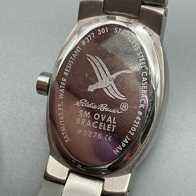 Eddie Bauer Womens Quartz Oval Watch 100 Feet Water Resistant New Battery Petite Eddie Bauer | Accessories | Eddie Bauer Small Oval Bracelet  main image 2