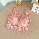 1PC Women Lace Bralette Deep V Neck Wire Free Padded Camisole Sexy Lingerie Top