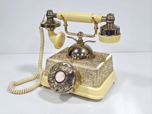 Vintage Victorian French Style Brass ROTARY DIAL TELEPHONE RADIO SHACK #43-320B - Picture 3 of 7