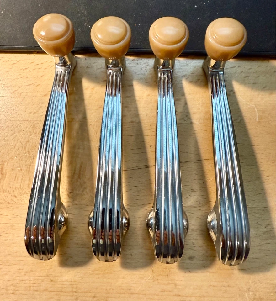 NORS 1937 1938 FORD DELUXE WINDOW CRANK HANDLES 37 38 CIRCA 30S RESTO RAT ROD - Image 4 of 4