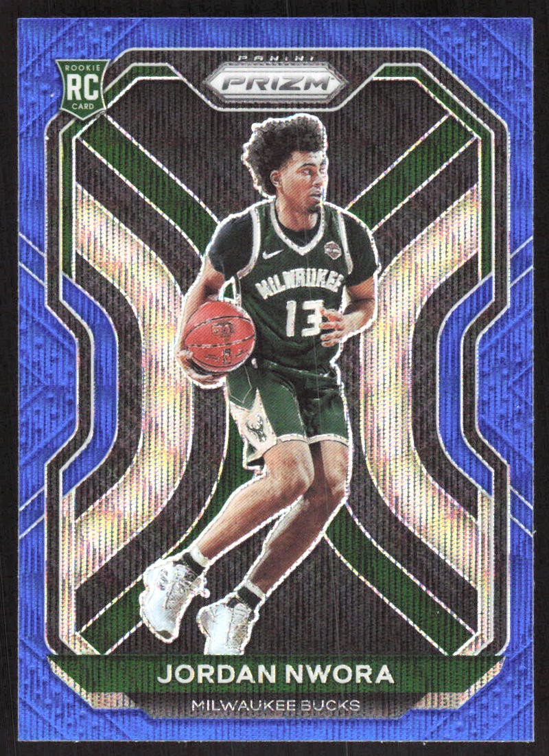 460H 2020-21 Panini Prizm #273 Jordan Nwora Blue Wave Prizms
