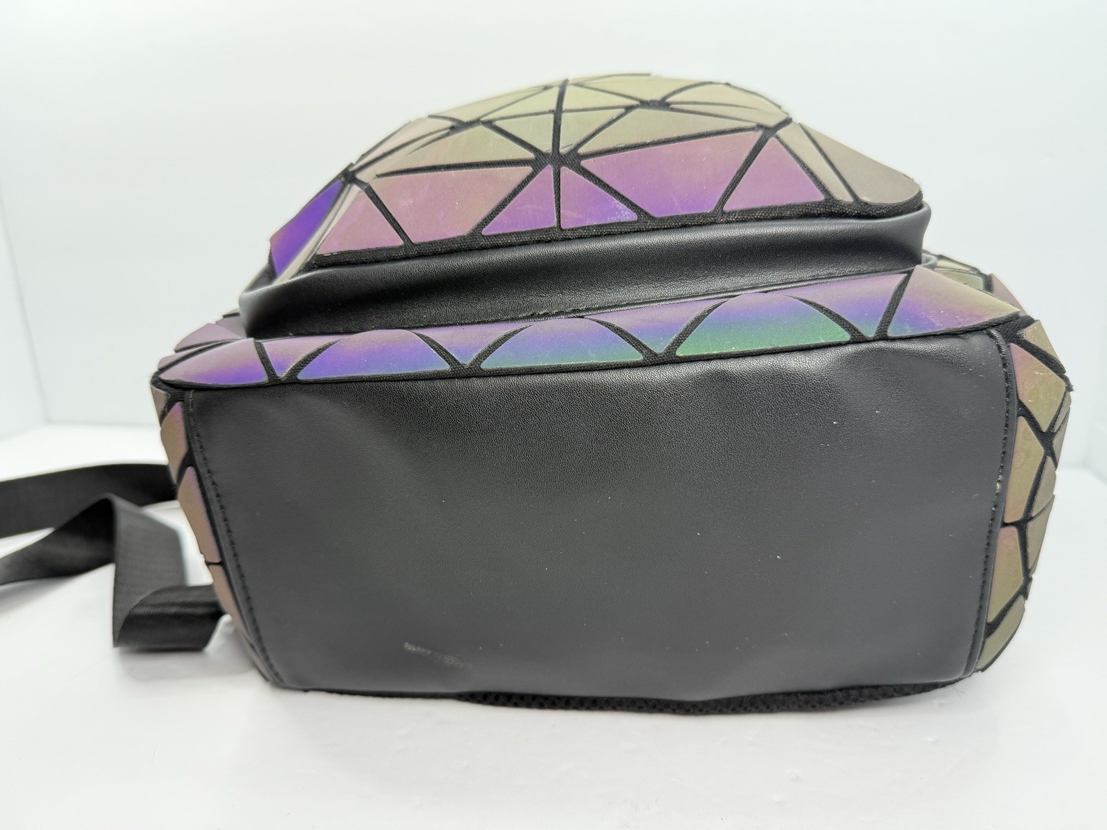 Holographic Geometric Reflective Luminous Backpack Book Bag Mulitcolor image 7