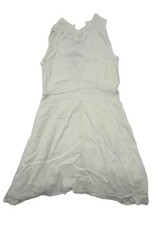 Cider Beige Lace Trim Sleeveless Mini Dress Textured Smocked Waist XL