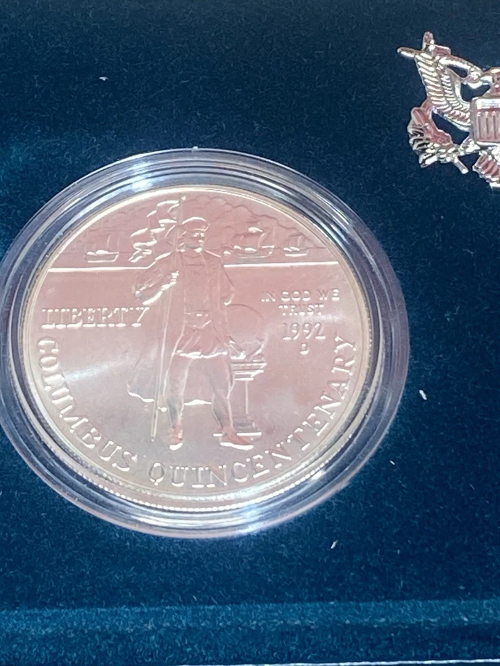 1992 U S Mint Columbus Quincentenary Set. .76 Troy Ounce Silver - Image 3 of 4