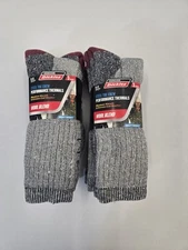 Dickies 6pr Steel Toe Red Gry Wool Blend Heavy Thermal Crew Warm Socks SZ 6-12