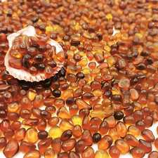 Aquarium Sea Glass Pebble Stones, 6-9mm Fish Tank Gravel Marble Rock for Aquariu