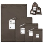 4 Pcs Backpack Packing Cubes Travel Organizers Drawstring Storage Bag for